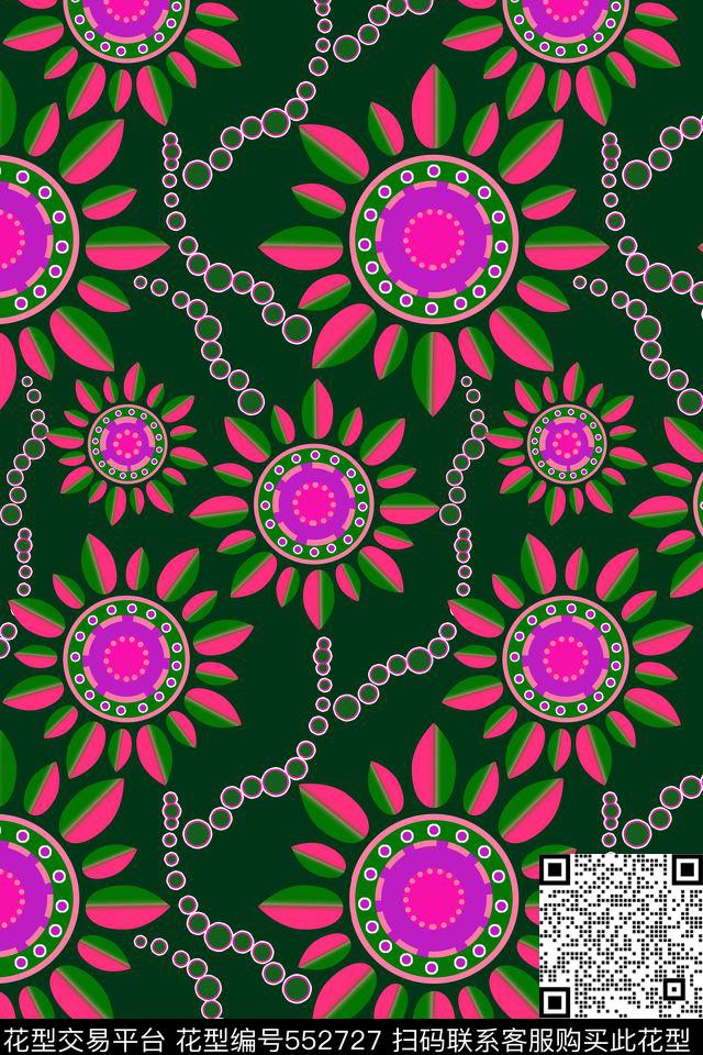 创意符号花卉传统印花华亿平台下载（图片编号: 552727） - 瓦栏（Walan）
