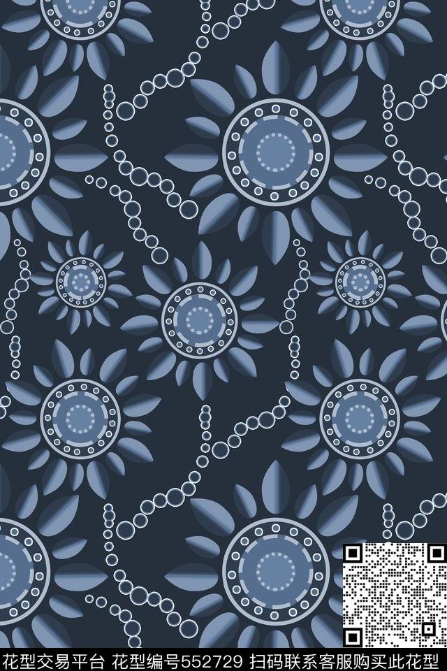 创意符号花卉传统印花华亿平台下载（图片编号: 552729） - 瓦栏（Walan）