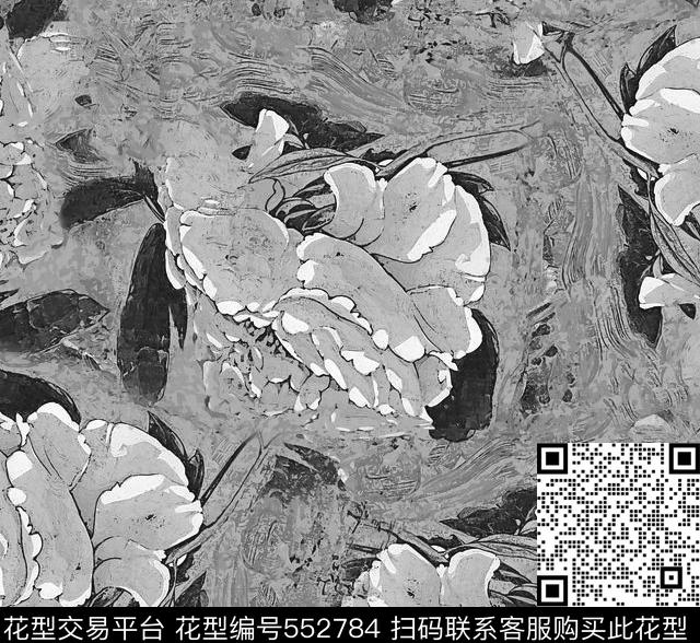 复古油画风花卉欧美流行时尚数码印花华亿平台下载（图片编号: 552784） - 瓦栏（Walan）