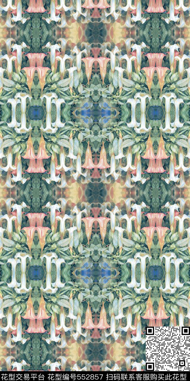 复古曼陀罗手绘数码印花华亿平台下载（图片编号: 552857） - 瓦栏（Walan）