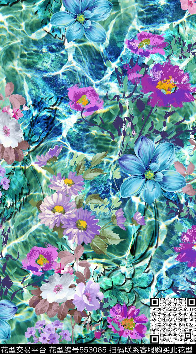 创意底纹服装数码印花华亿平台下载（图片编号: 553065） - 瓦栏（Walan）