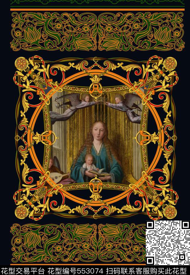 巴拉克流行花纹欧式花纹数码印花华亿平台下载（图片编号: 553074） - 瓦栏（Walan）
