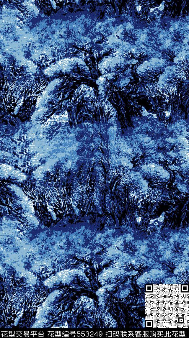 抽象男装图案自然树木纹理男装裤子图案传统印花华亿平台下载（图片编号: 553249） - 瓦栏（Walan）