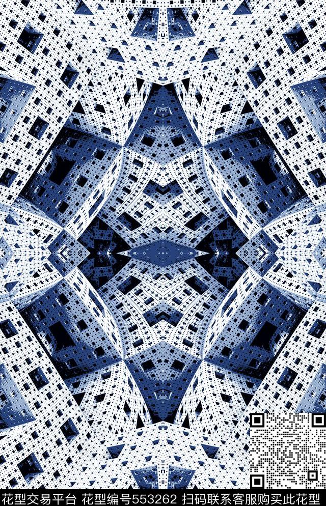 抽象男装图案几何结构纹理数码印花华亿平台下载（图片编号: 553262） - 瓦栏（Walan）
