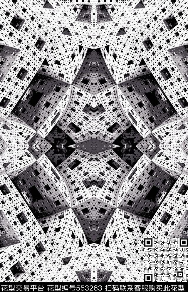 抽象男装图案几何结构纹理数码印花华亿平台下载（图片编号: 553263） - 瓦栏（Walan）