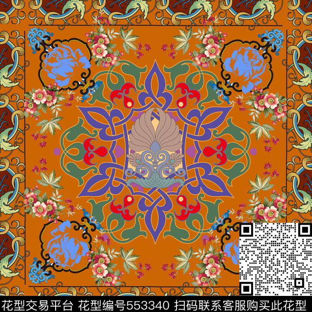 定位民族风民族花纹传统印花华亿平台下载（图片编号: 553340） - 瓦栏（Walan）