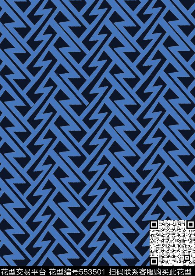 几何树状休闲传统印花华亿平台下载（图片编号: 553501） - 瓦栏（Walan）