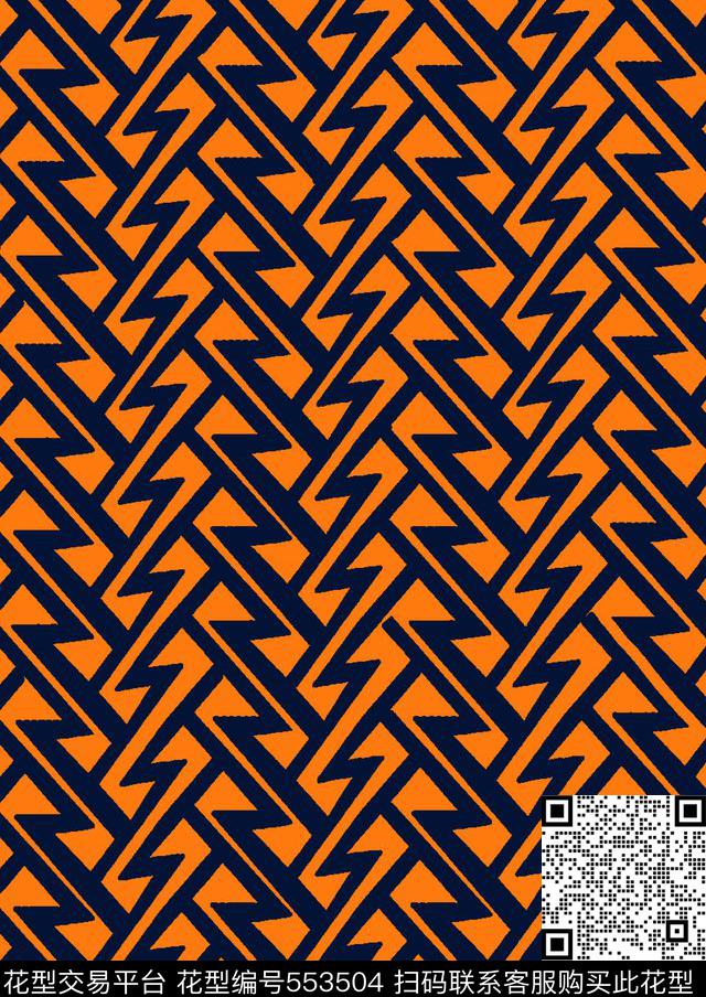 几何树状休闲数码印花华亿平台下载（图片编号: 553504） - 瓦栏（Walan）