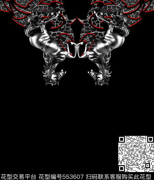 抽象男装图案几何结构金属马数码印花华亿平台下载（图片编号: 553607） - 瓦栏（Walan）