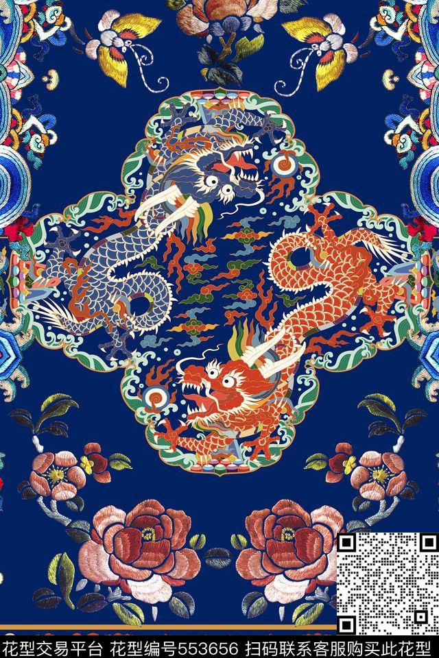 MAX-定位中国民族风中国元素中国风数码印花华亿平台下载（图片编号: 553656） - 瓦栏（Walan）