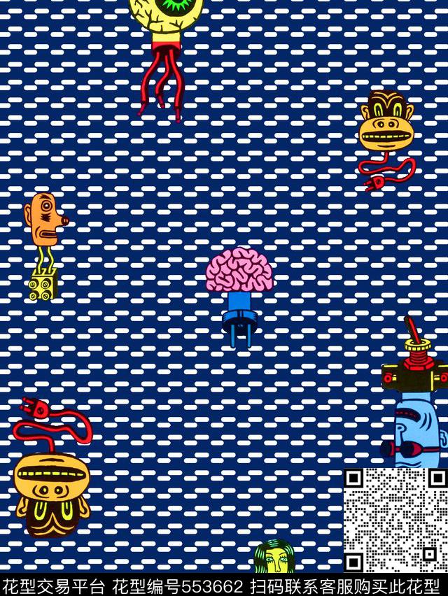 科学怪人物男装裤子图案男装羽绒服图案传统印花华亿平台下载（图片编号: 553662） - 瓦栏（Walan）