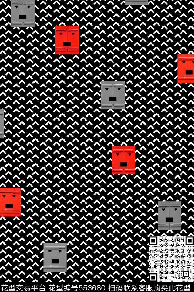 抽象男装图案机器人纹理底纹传统印花华亿平台下载（图片编号: 553680） - 瓦栏（Walan）