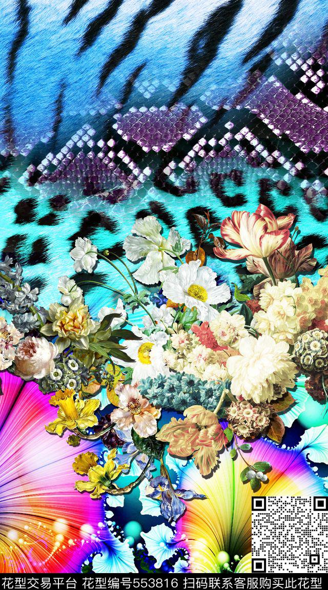 抽象创意定位数码印花华亿平台下载（图片编号: 553816） - 瓦栏（Walan）