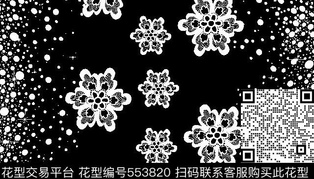 流行时尚雪花传统传统印花华亿平台下载（图片编号: 553820） - 瓦栏（Walan）