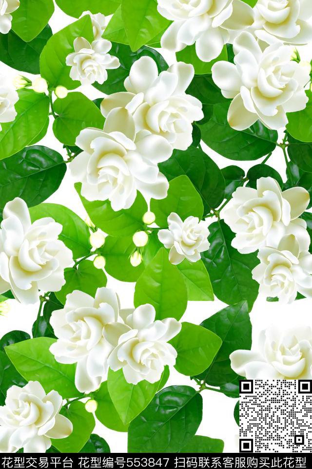 流行时尚清新花卉数码印花华亿平台下载（图片编号: 553847） - 瓦栏（Walan）