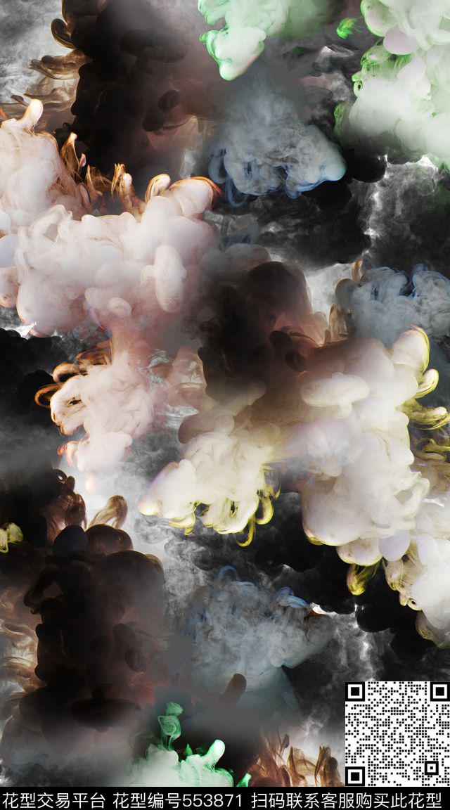 创意烟雾机理数码印花华亿平台下载（图片编号: 553871） - 瓦栏（Walan）