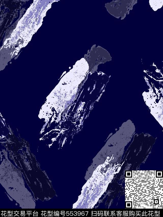 抽象男装图案手绘纹理笔刷男装衬衫图案传统印花华亿平台下载（图片编号: 553967） - 瓦栏（Walan）