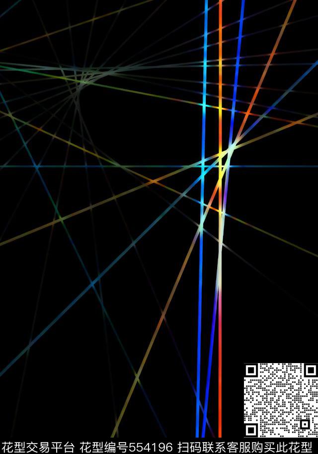 抽象男装图案激光射线男装衬衫图案数码印花华亿平台下载（图片编号: 554196） - 瓦栏（Walan）