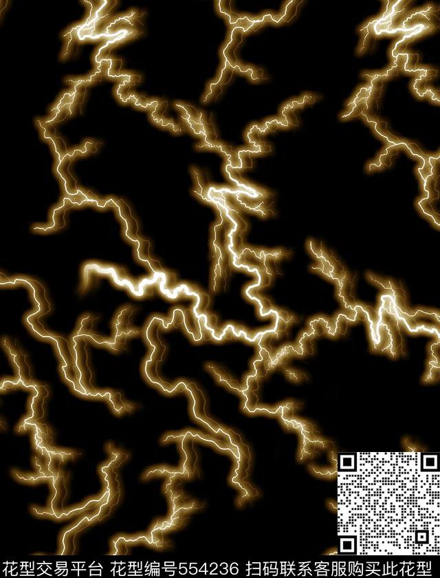 抽象男装图案闪电纹理男装衬衫图案数码印花华亿平台下载（图片编号: 554236） - 瓦栏（Walan）
