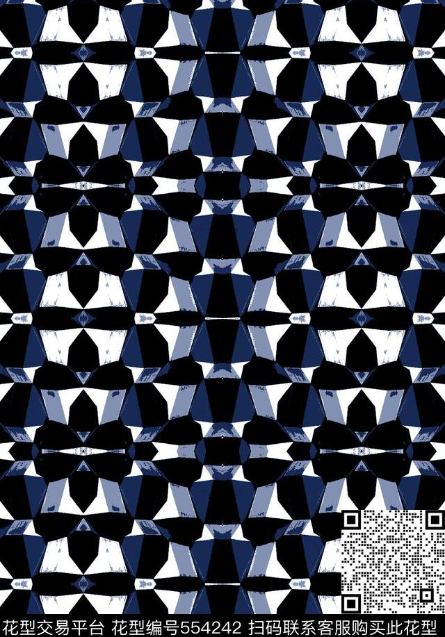 抽象男装图案几何拼块男装衬衫图案传统印花华亿平台下载（图片编号: 554242） - 瓦栏（Walan）