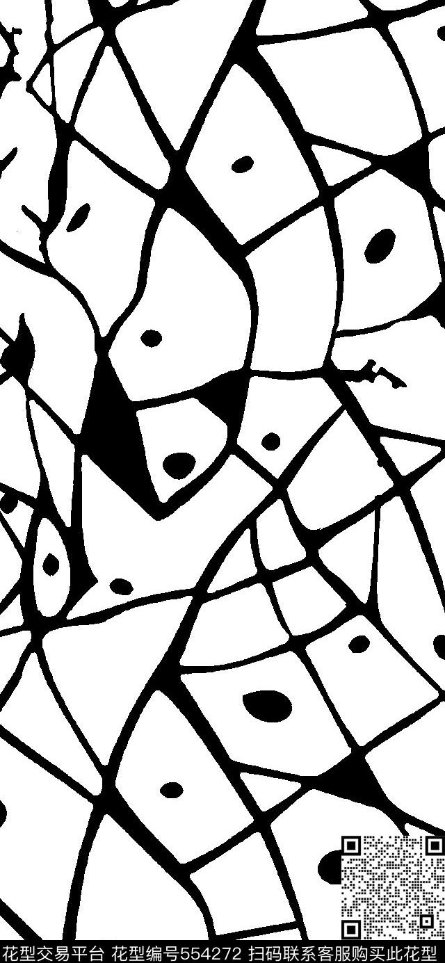 时尚几何不规则线条传统印花华亿平台下载（图片编号: 554272） - 瓦栏（Walan）