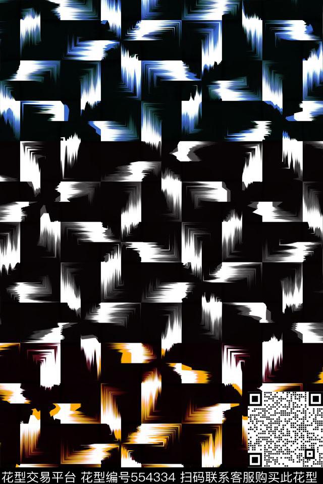 笔触编织几何传统印花华亿平台下载（图片编号: 554334） - 瓦栏（Walan）