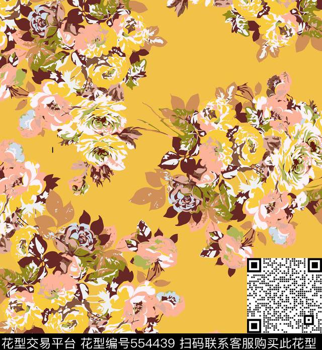 丰收花金灿灿传统印花华亿平台下载（图片编号: 554439） - 瓦栏（Walan）