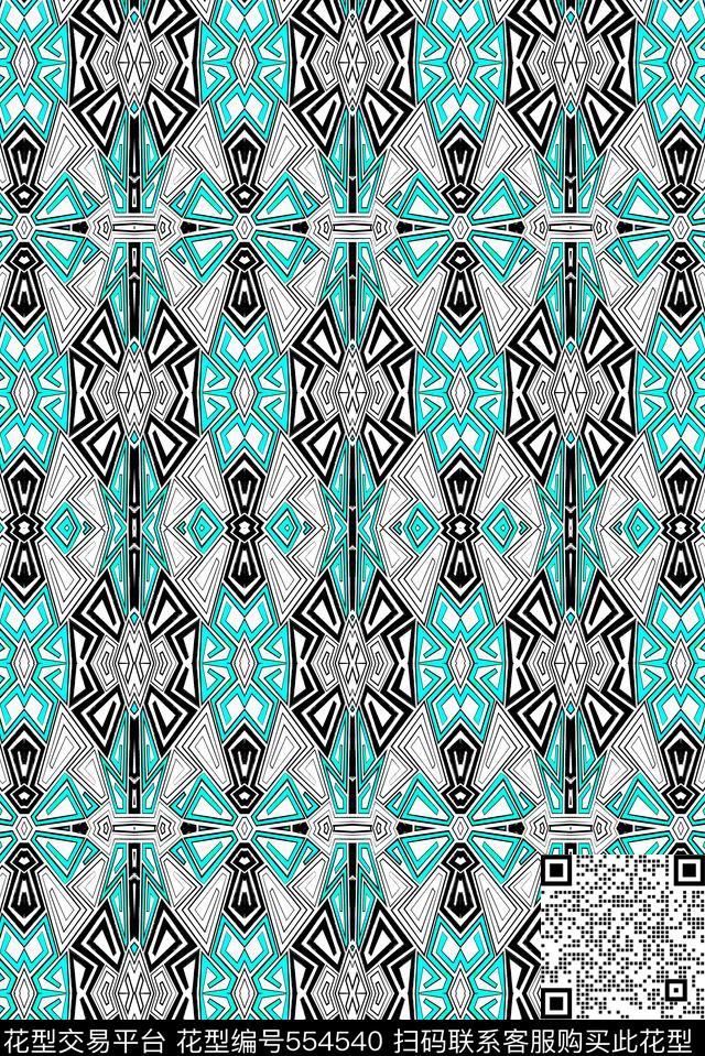 T恤衬衣几何图形传统印花华亿平台下载（图片编号: 554540） - 瓦栏（Walan）
