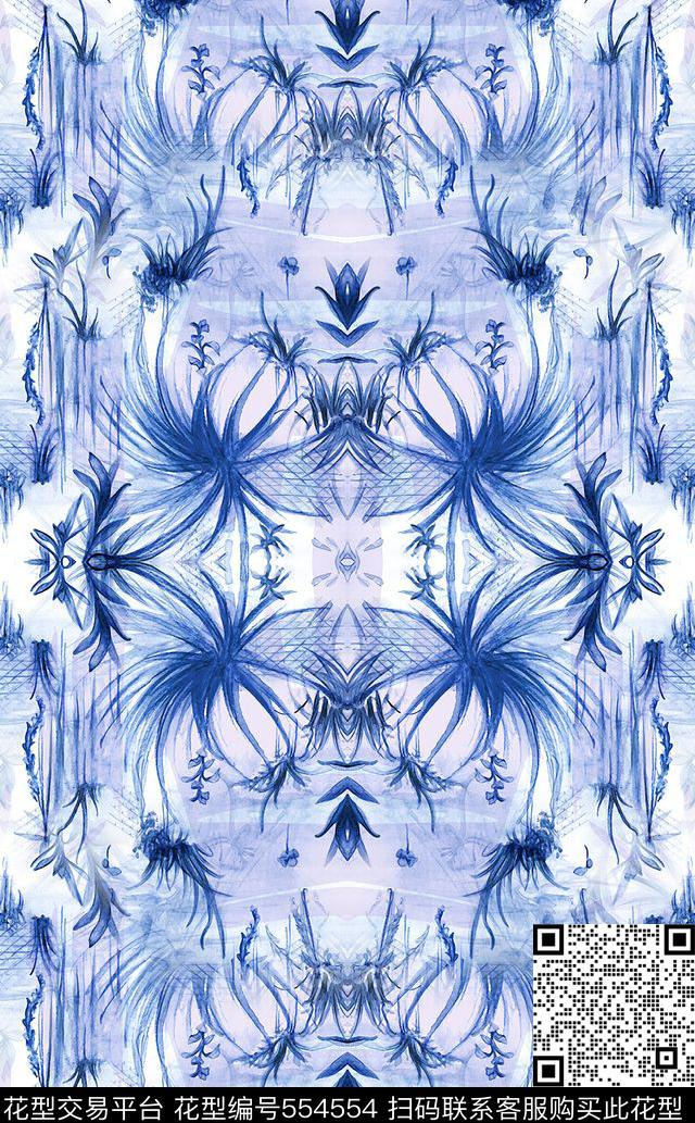 花草树木鸟鱼花香热带植物数码印花华亿平台下载（图片编号: 554554） - 瓦栏（Walan）