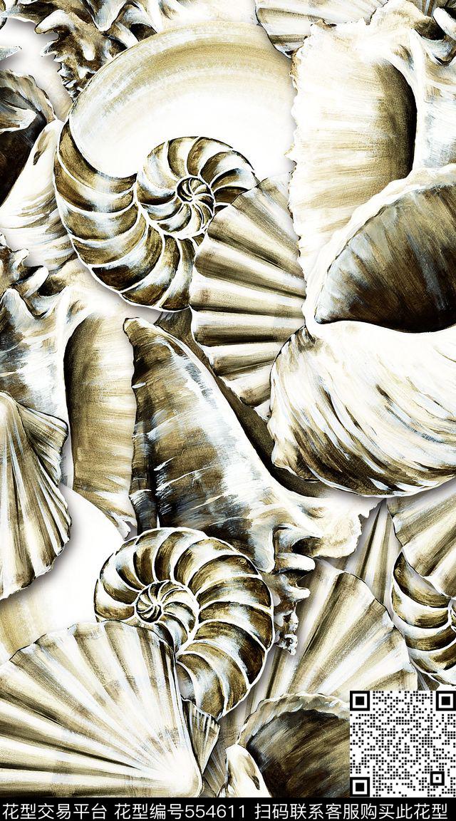 时尚复古手绘数码印花华亿平台下载（图片编号: 554611） - 瓦栏（Walan）