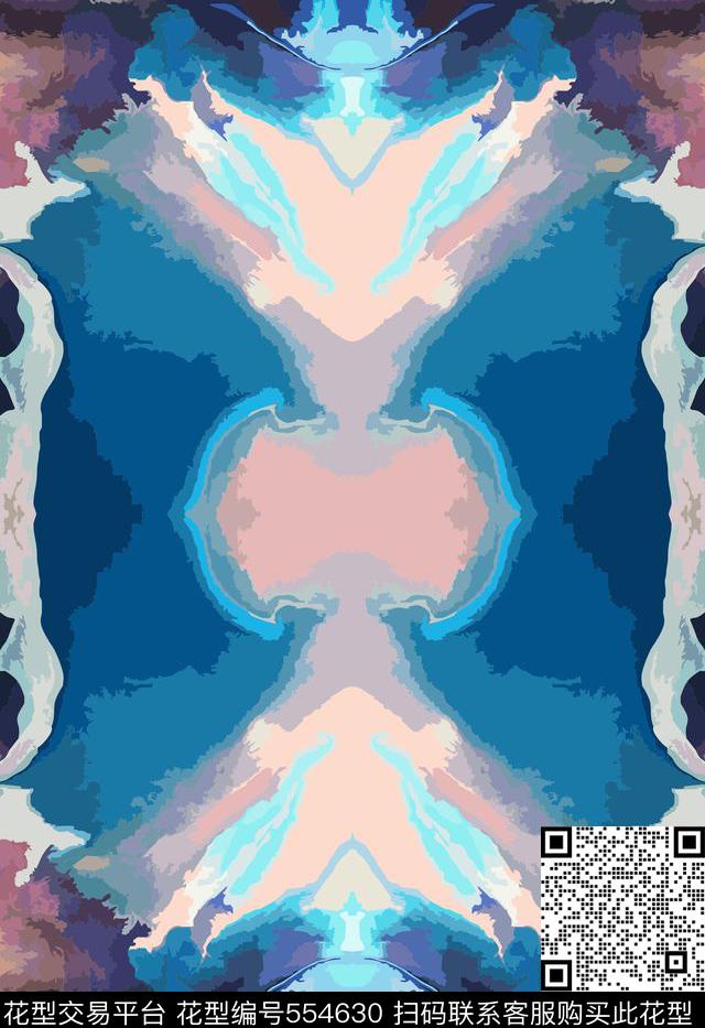 抽象写意纹理传统印花华亿平台下载（图片编号: 554630） - 瓦栏（Walan）