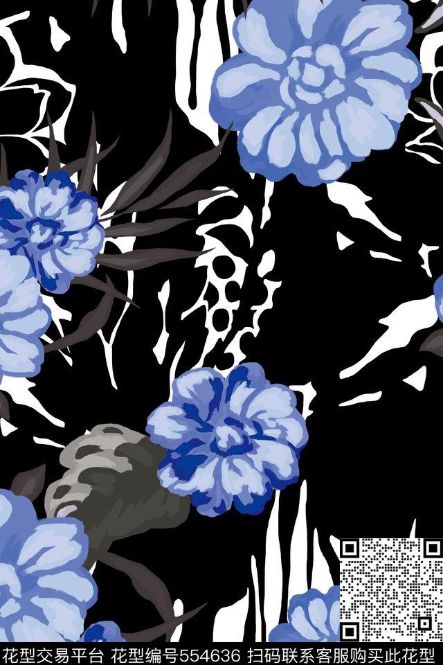 潮流花卉简约传统印花华亿平台下载（图片编号: 554636） - 瓦栏（Walan）
