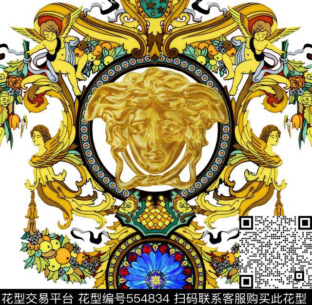 T恤Versace大牌数码印花华亿平台下载（图片编号: 554834） - 瓦栏（Walan）