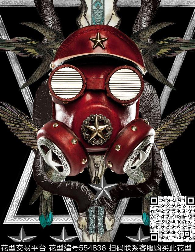 T恤潮流动物数码印花华亿平台下载（图片编号: 554836） - 瓦栏（Walan）