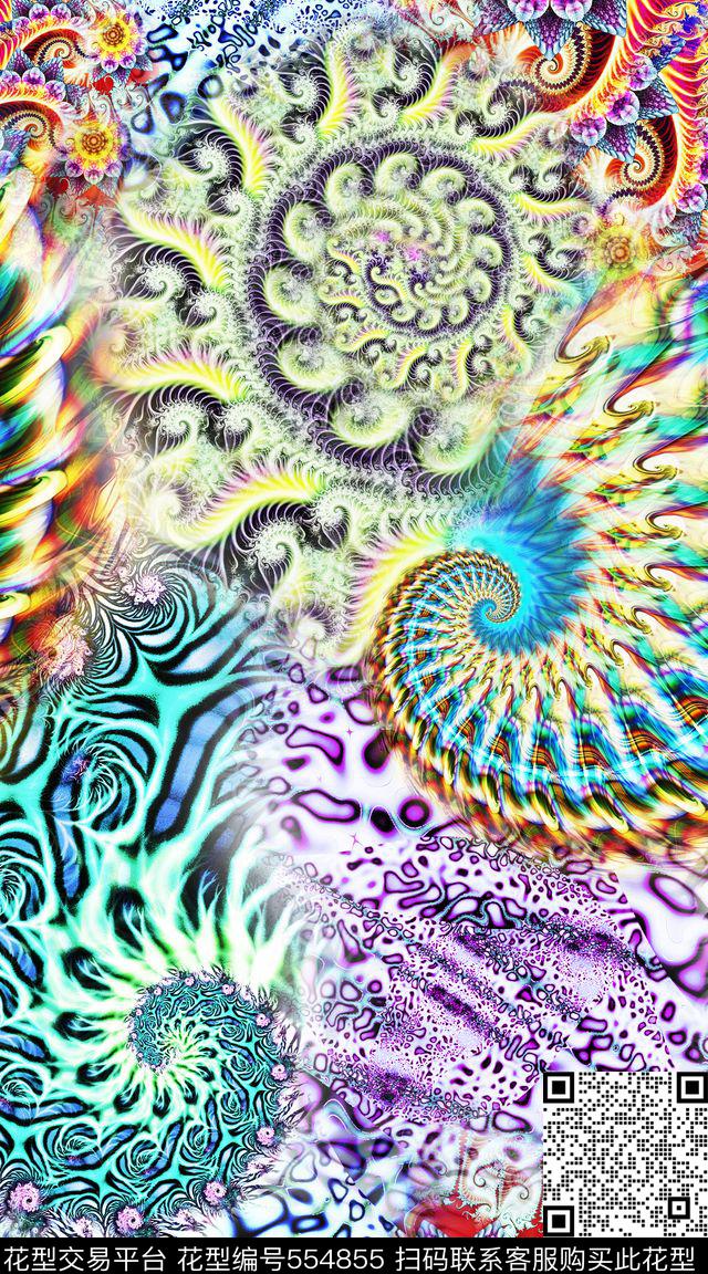 数码螺旋纹理数码印花华亿平台下载（图片编号: 554855） - 瓦栏（Walan）