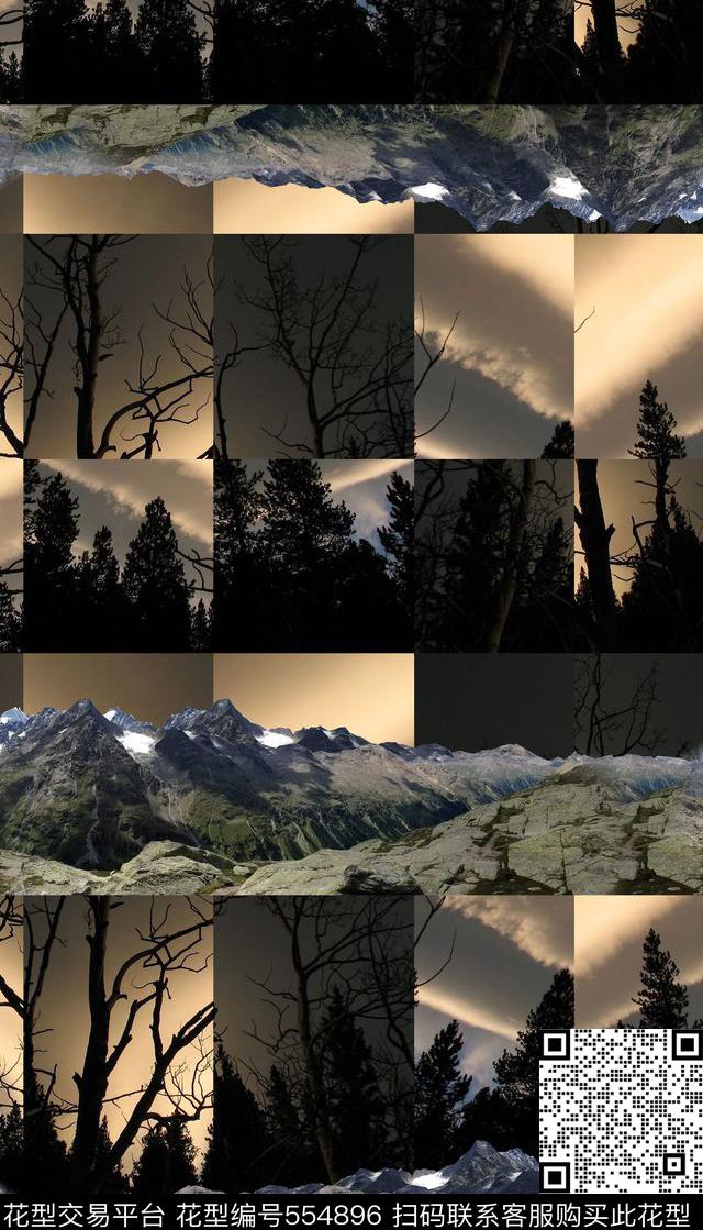 潮流复古极光数码印花华亿平台下载（图片编号: 554896） - 瓦栏（Walan）