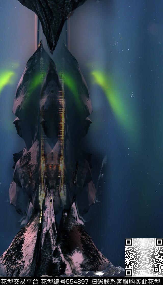 极光科技感男装华亿平台数码印花华亿平台下载（图片编号: 554897） - 瓦栏（Walan）