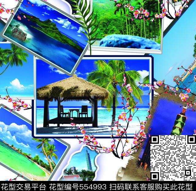 个性休闲油画框风景图数码印花华亿平台下载（图片编号: 554993） - 瓦栏（Walan）