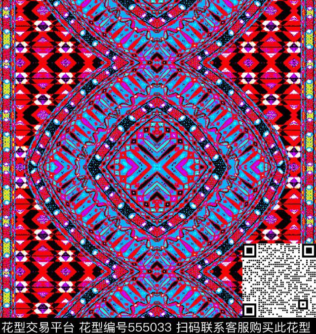 波米西亚传统印花格子传统印花华亿平台下载（图片编号: 555033） - 瓦栏（Walan）