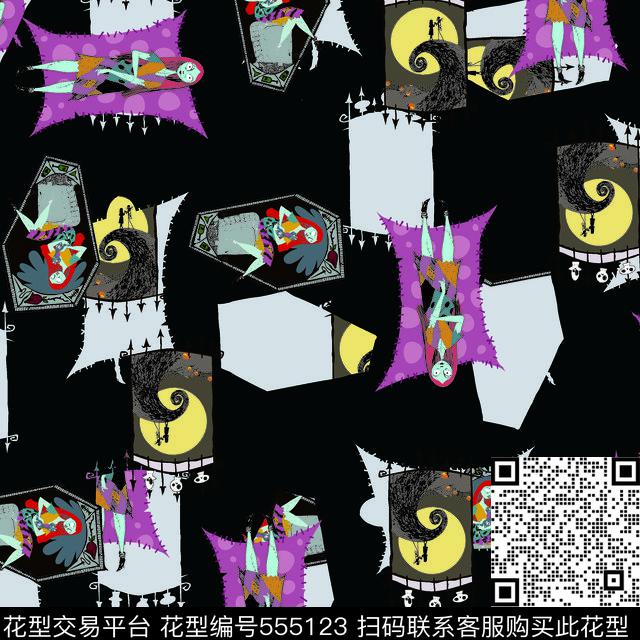 抽象人物线条传统印花华亿平台下载（图片编号: 555123） - 瓦栏（Walan）