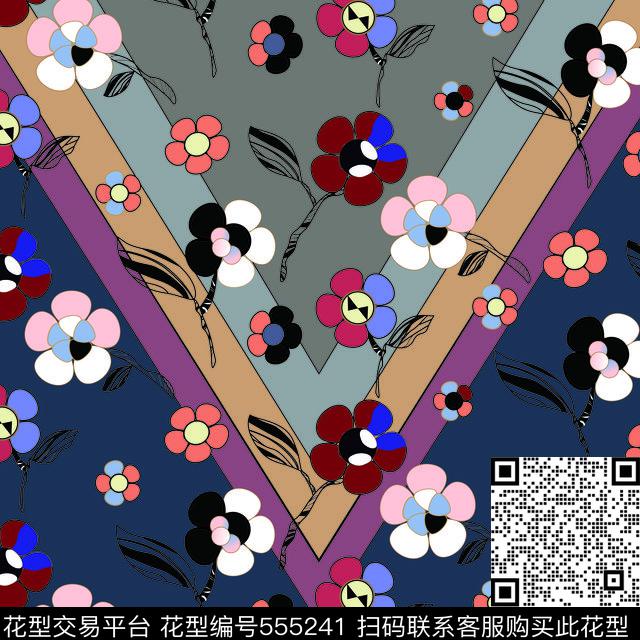 花卉流行家纺传统印花华亿平台下载（图片编号: 555241） - 瓦栏（Walan）