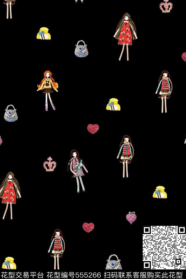 数码珠宝女孩数码印花华亿平台下载（图片编号: 555266） - 瓦栏（Walan）