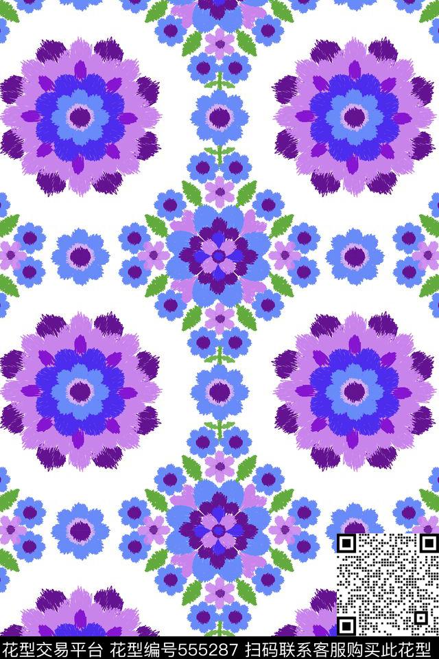 L.D~花卉L.D~可爱民族传统印花华亿平台下载（图片编号: 555287） - 瓦栏（Walan）