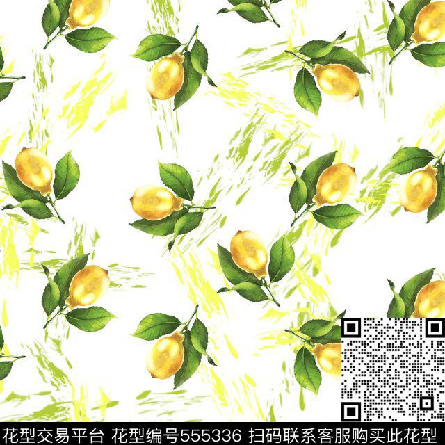 女装热带华亿平台水彩柠檬数码印花华亿平台下载（图片编号: 555336） - 瓦栏（Walan）