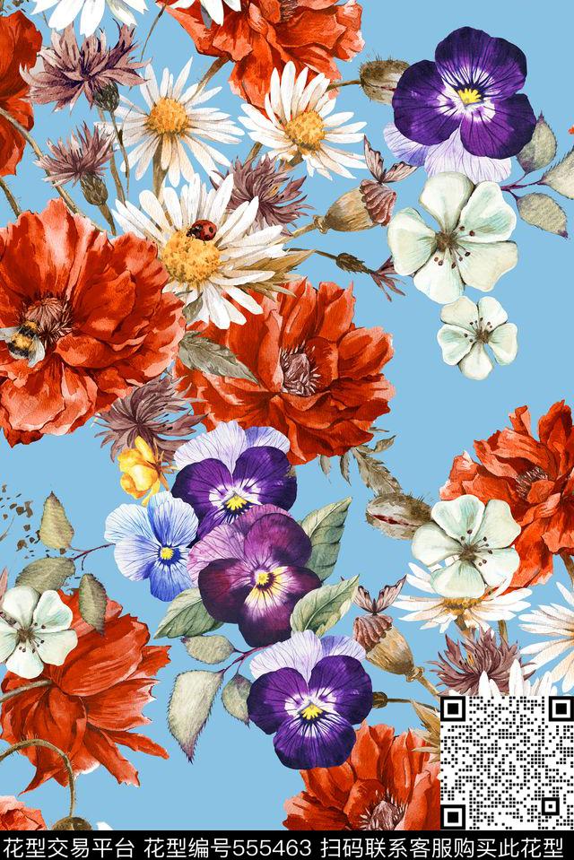 数码大牌手绘数码印花华亿平台下载（图片编号: 555463） - 瓦栏（Walan）