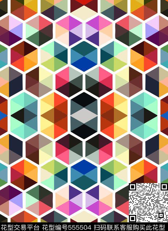 几何色块组合传统印花华亿平台下载（图片编号: 555504） - 瓦栏（Walan）