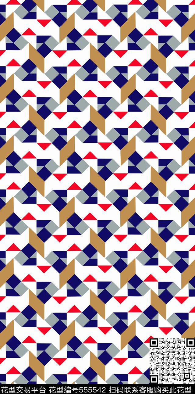 几何色块拼接传统印花华亿平台下载（图片编号: 555542） - 瓦栏（Walan）