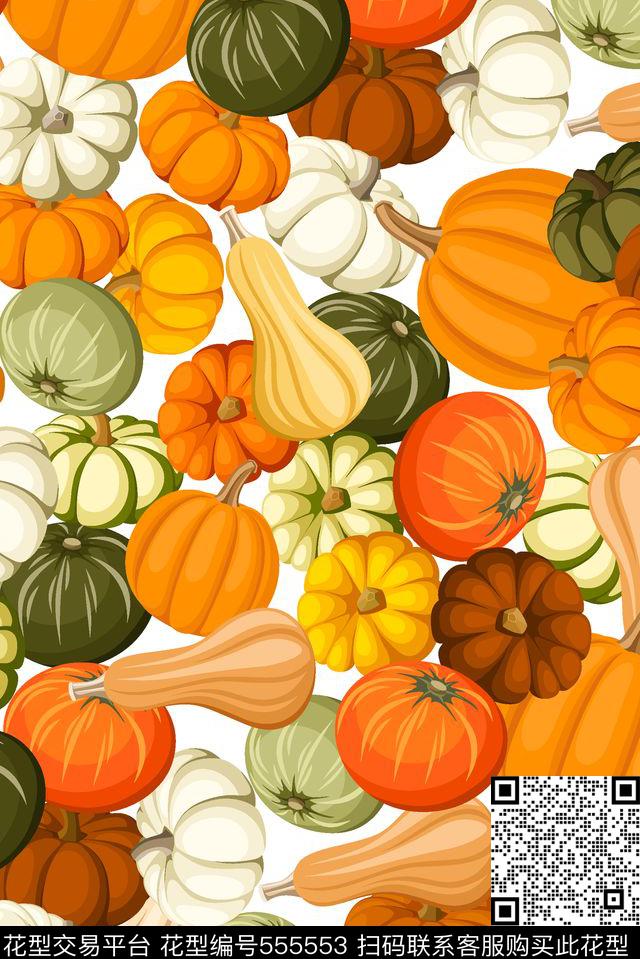 田园蔬菜瓜果传统印花华亿平台下载（图片编号: 555553） - 瓦栏（Walan）