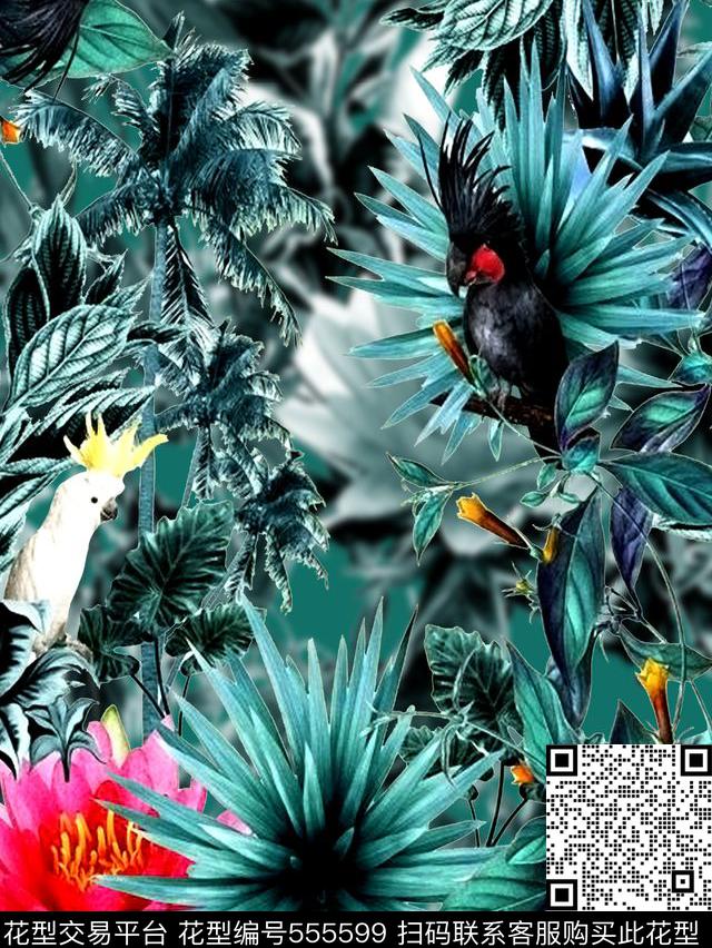 复古欧美大牌风格原创时尚潮流数码印花华亿平台下载（图片编号: 555599） - 瓦栏（Walan）