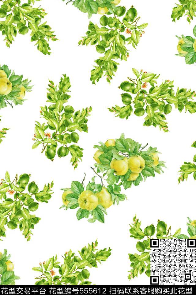 流行时尚风格水果数码印花华亿平台下载（图片编号: 555612） - 瓦栏（Walan）